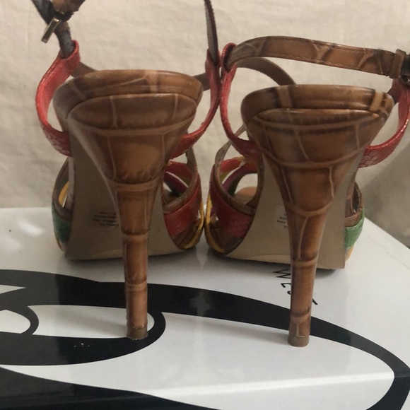 Nine West multi colored strappy heels - Picture 5 of 6